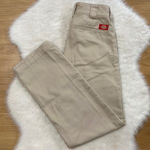 Brand New Creme/tan Dickies Worker Crop Roll Pants